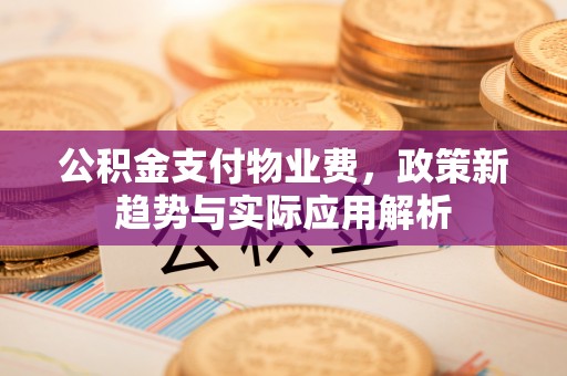 望牛墩公积金支付物业费，政策新趋势与实际应用解析