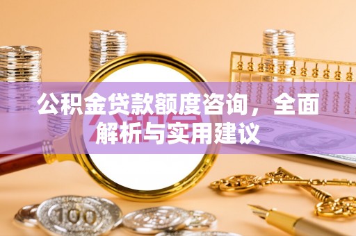 望牛墩公积金贷款额度咨询，全面解析与实用建议