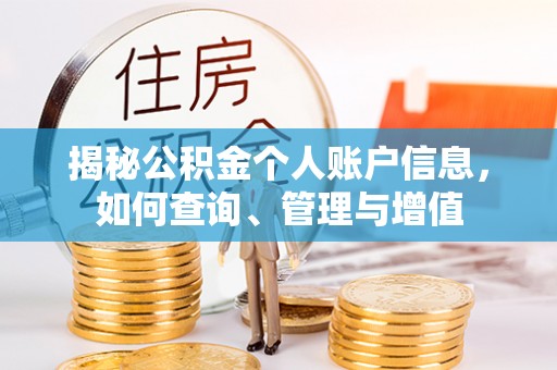 望牛墩揭秘公积金个人账户信息，如何查询、管理与增值