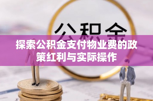 望牛墩探索公积金支付物业费的政策红利与实际操作