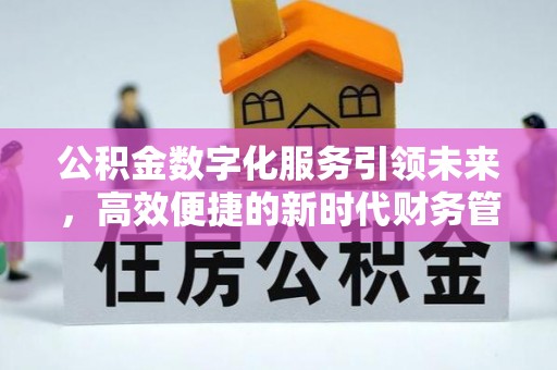 望牛墩公积金数字化服务引领未来，高效便捷的新时代财务管理