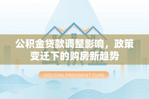 望牛墩公积金贷款调整影响，政策变迁下的购房新趋势