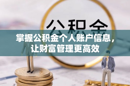 望牛墩掌握公积金个人账户信息，让财富管理更高效