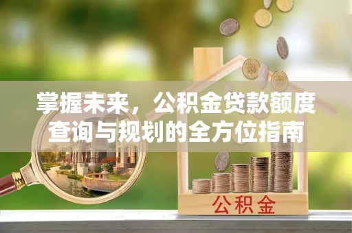 望牛墩掌握未来，公积金贷款额度查询与规划的全方位指南
