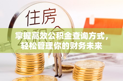 望牛墩掌握高效公积金查询方式，轻松管理你的财务未来