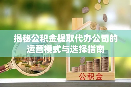 望牛墩揭秘公积金提取代办公司的运营模式与选择指南