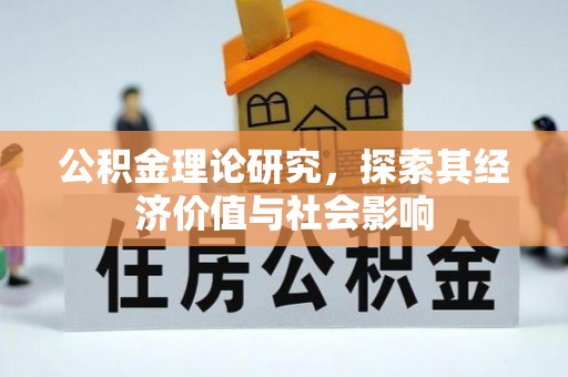 望牛墩公积金理论研究，探索其经济价值与社会影响