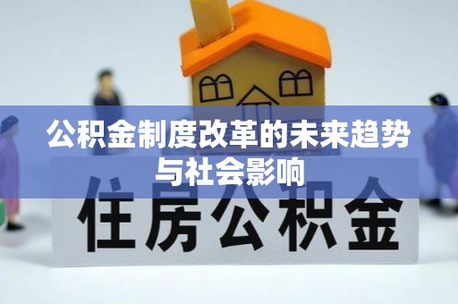 望牛墩公积金制度改革的未来趋势与社会影响