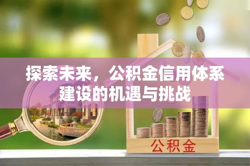 望牛墩探索未来，公积金信用体系建设的机遇与挑战