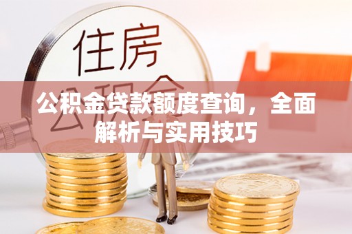 望牛墩公积金贷款额度查询，全面解析与实用技巧