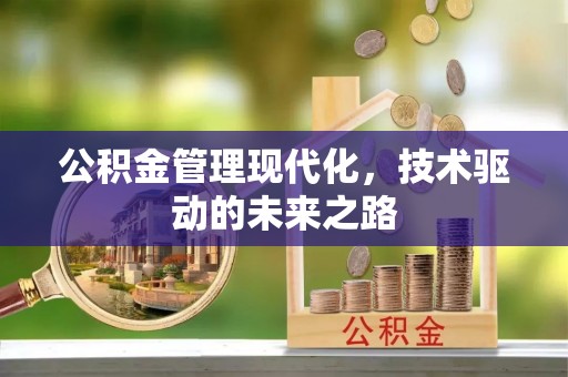 望牛墩公积金管理现代化，技术驱动的未来之路